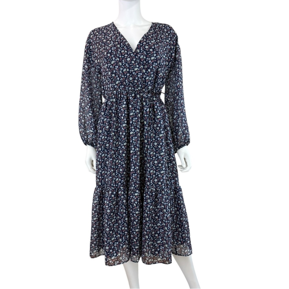 Madewell NWT Blue Floral Maxi Dress Size M B0447